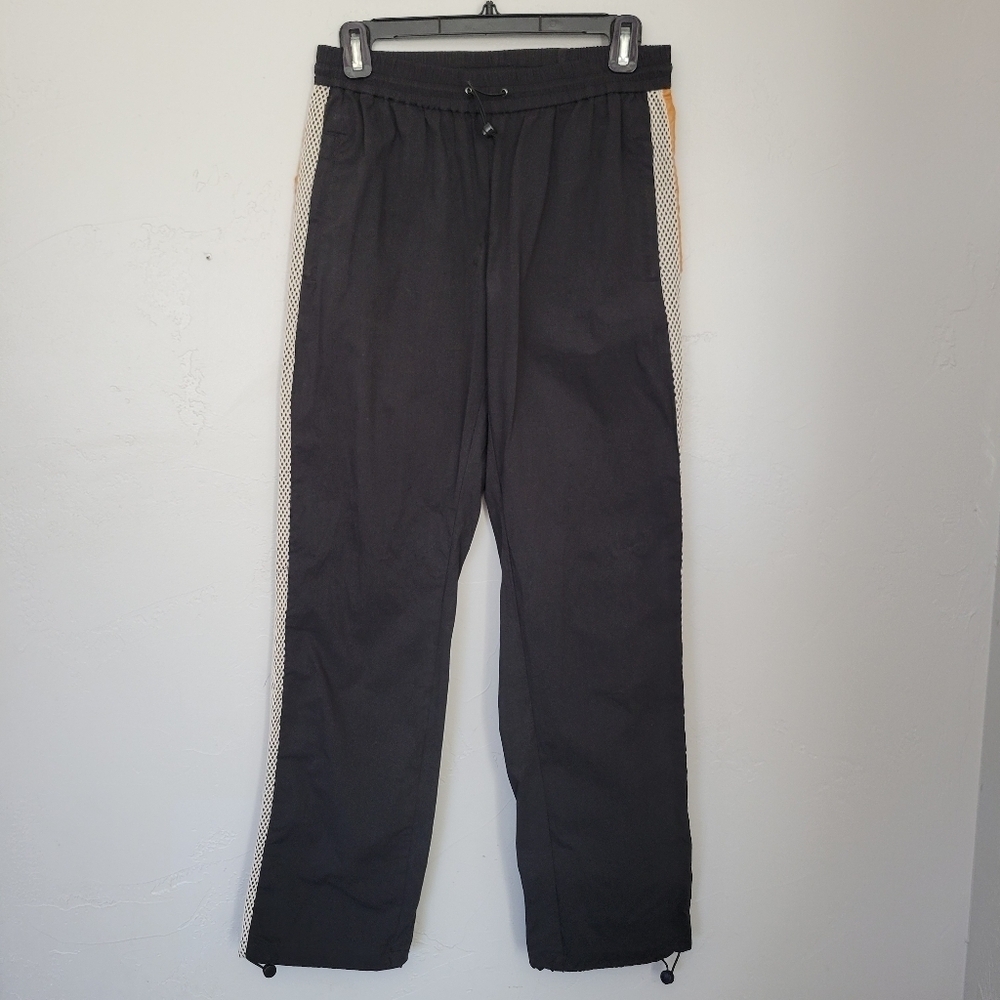 Just Women's Medium Venus Track Pants Black Athletic Lounge Athleisure Nylon